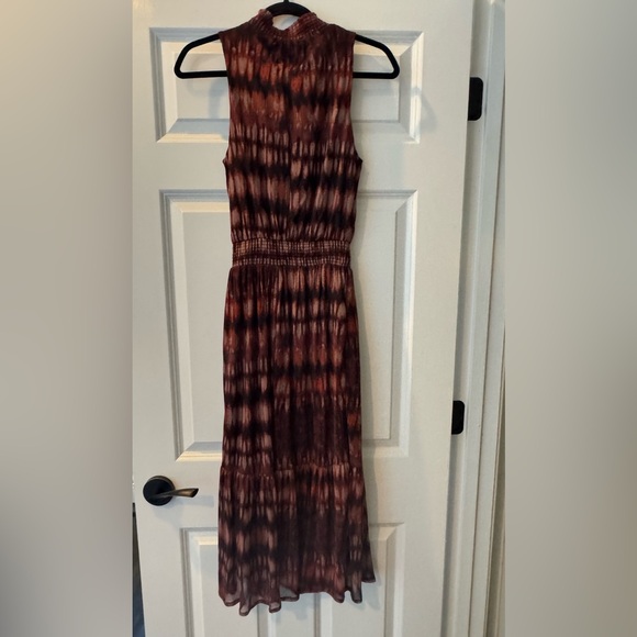 Evereve Sleeveless Brown Tie-Dye Maxi Dress size XS, NWOT - Picture 2 of 5